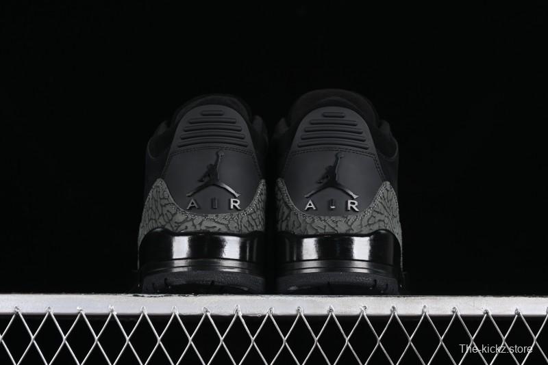 Nike Air Jordan 3 Retro Sneakers in Black with Elephant Print - CK9246-168