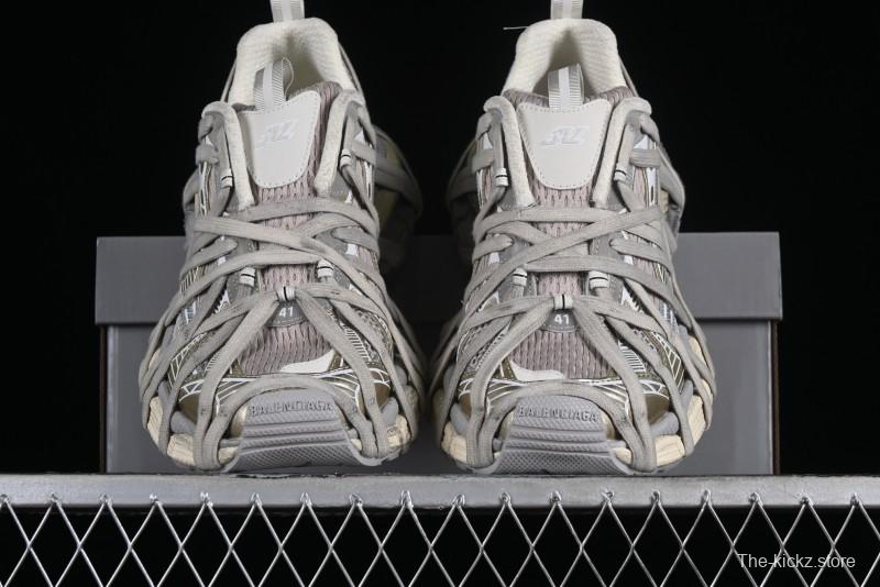 Balenciaga Phantom Sneaker 10th Generation Lace-Up Running Shoes with Transparent Heel Strap - W3XLL9191