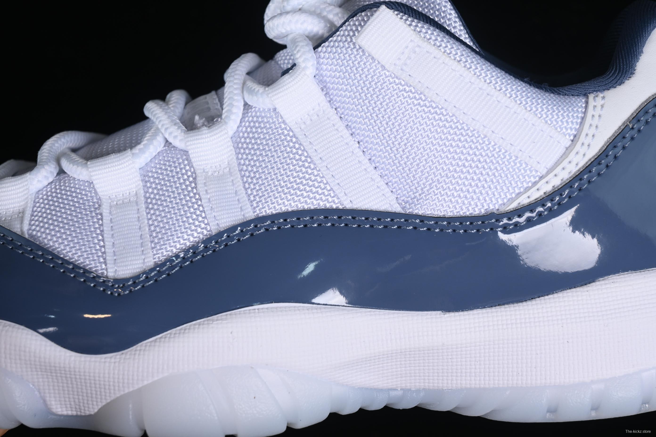Nike Air Jordan 11 Low "Diffused Blue" Retro Basketball Shoes with Patent Leather Accents - FV5104-104