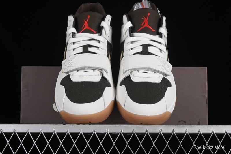 Nike Travis Scott x Jordan Cut The Check AJ1 Basketball Shoes with Velcro Design - FZ8117-100