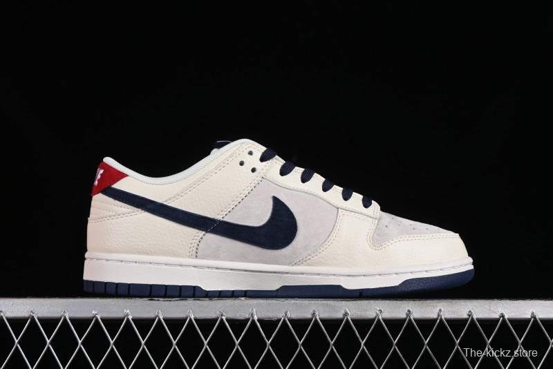 Nike SB Dunk Low LV Collaboration - Suede Navy Blue Anniversary High-End Custom Low-Top Casual Sneakers - FC1688-134
