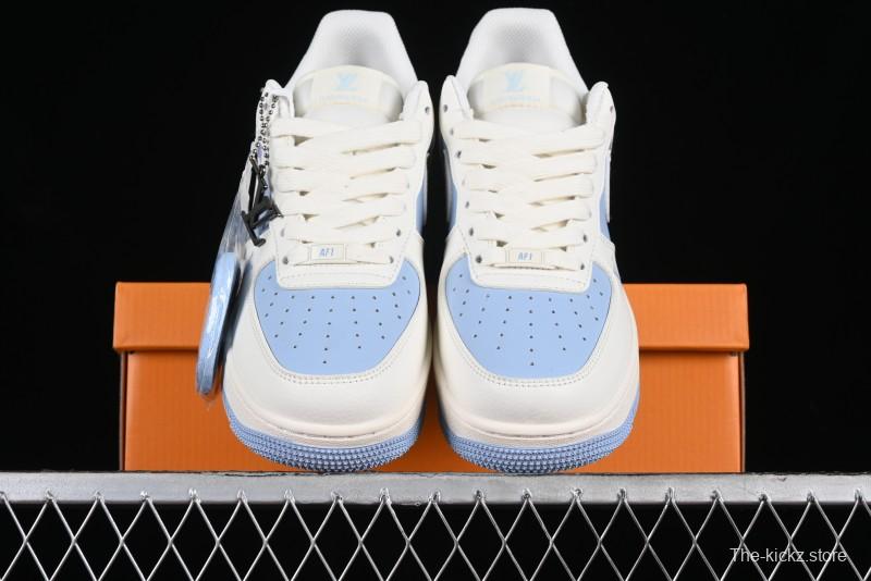 Nike Air Force 1 '07 Low LV Collaboration - Off White Ice Blue Casual Sneakers BB9599-203