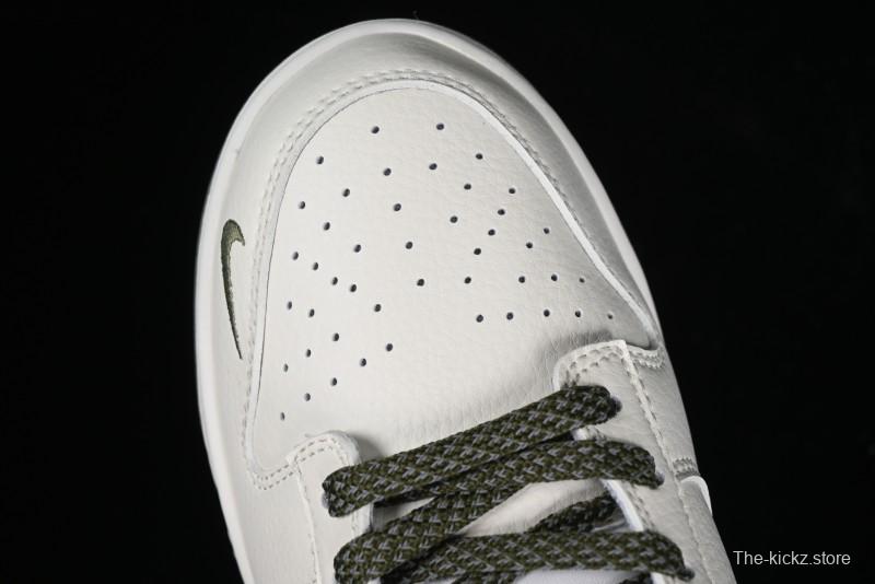 Nike SB Dunk Low Collaboration Triple Swoosh Military Green Colorway Low-Top Casual Skateboarding Shoes - NK5639-323