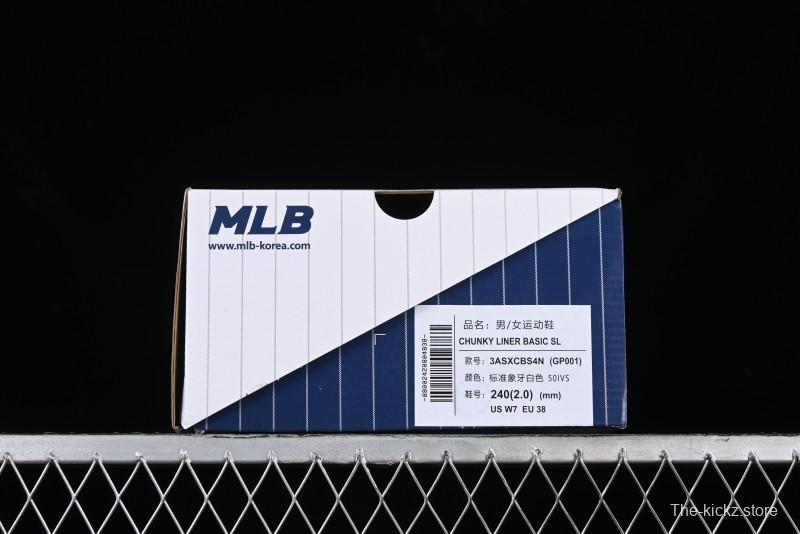 New York Yankees MLB Chunky Runner Basic Lace-Up Lightweight Casual Sneakers - 3ASXCBS4N50IVS