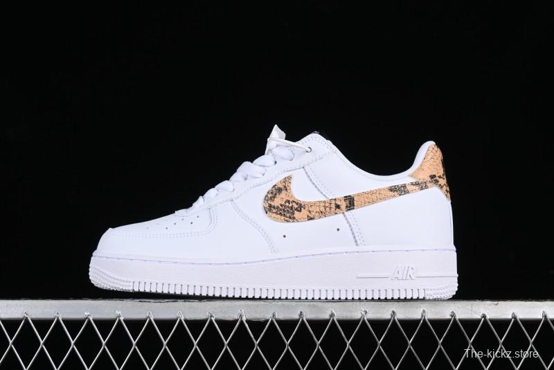 Nike Air Force 1 '07 Low Casual Sneakers with Full-Length Air Cushion - AO1635-100