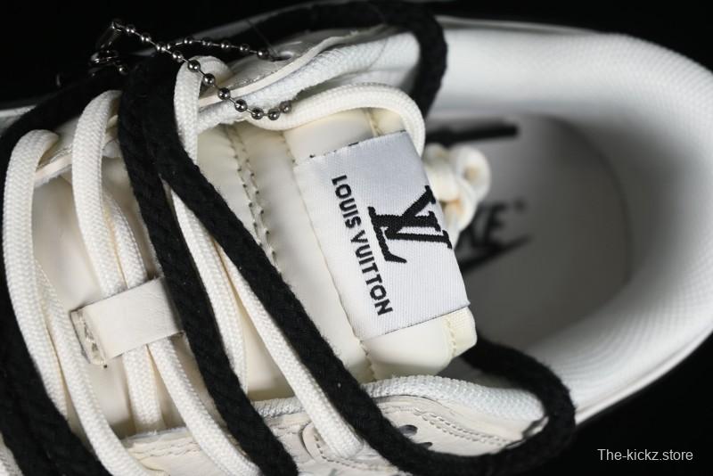 Nike SB Dunk Low LV Collaboration - Lamborghini Strap White Black Hook Anniversary High-End Custom Low-Top Casual Sneakers - SJ2068-261