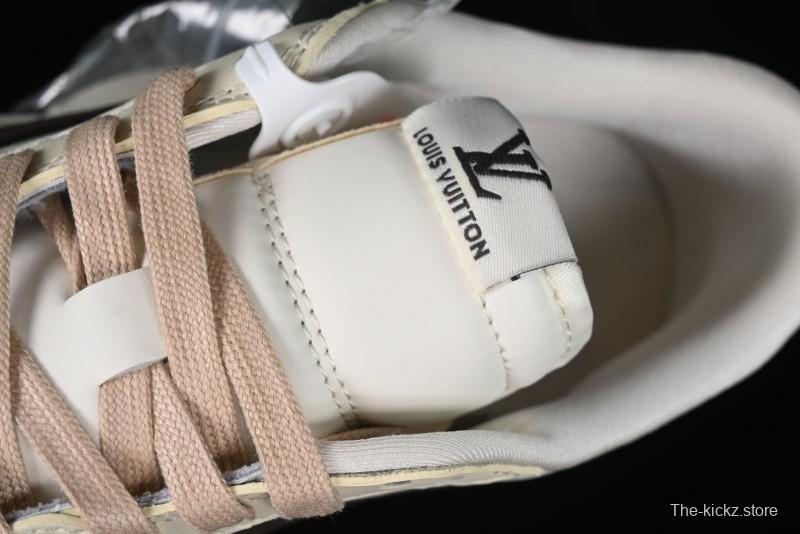 Nike Travis Scott x Fragment Design x Jordan Air Jordan 1 Low OG SP AJ1 LV Beige Brown Print Casual Sneakers - LJ5188-006