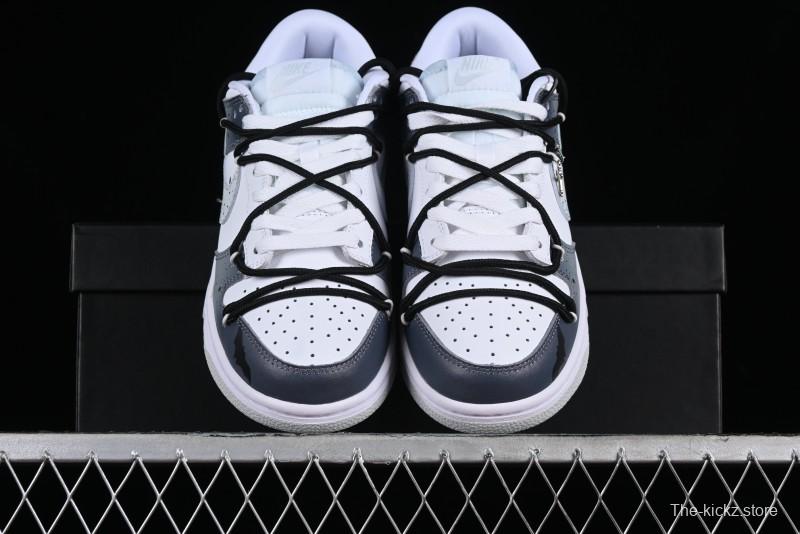 Nike Dunk Low SB Graffiti Halloween Cross Distressed Gradient Lace-Up Casual Skate Shoes - DV0831-101