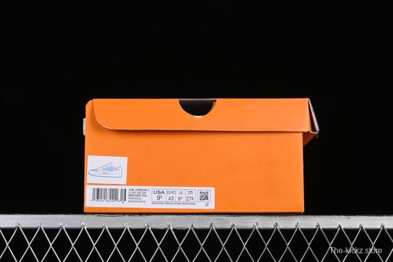 Nike Travis Scott x Fragment Design x Jordan Air Jordan 1 Low OG SP AJ1 LV Blue Double Hook Casual Sneakers - BB6588-103