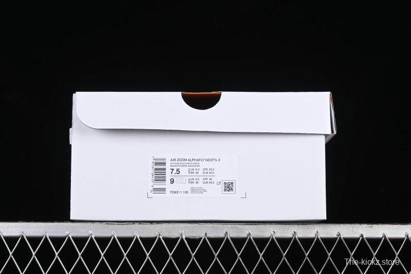 Nike Zoom VaporFly Next% 3 Prototype Super Marathon Running Shoes with Dual Air Zoom and Full-Length Carbon Fiber Plate - FD8311-100