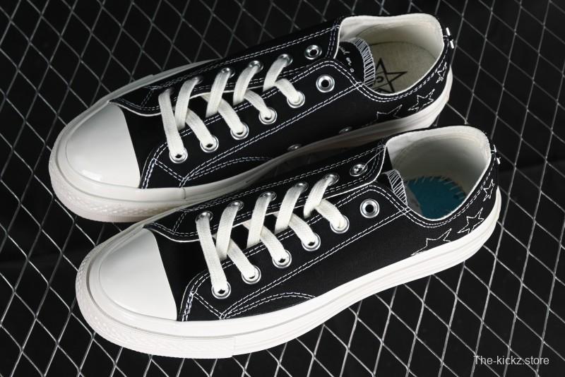 Converse Chuck 70 SNL Low Top Canvas Sneakers with Star Embroidery and Metal Studs - A11612C