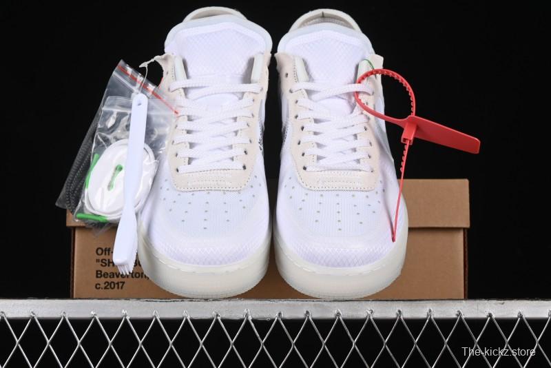 Nike Off White x Air Force 1 Low OW Transparent White Sneakers - AO4606-100
