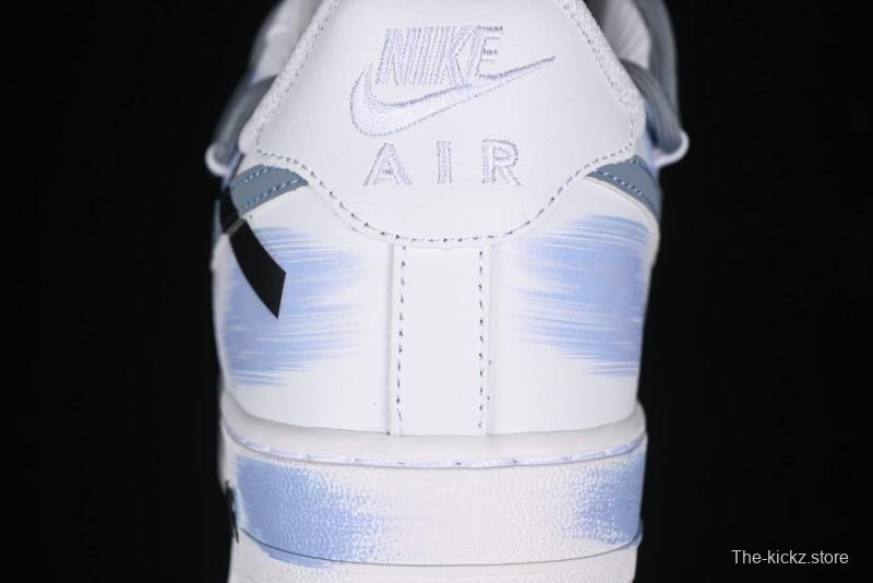 Nike Air Force 1 '07 Low Anime Theme Purple-Blue Spray Custom Casual Sneakers - ZH0316-029