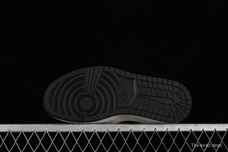 Nike Air Jordan 1 Low AJ1 Stone Island Collaboration - Off White Black Retro Low-Top Basketball Shoes - LJ6688-003