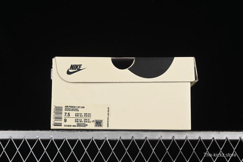 Nike Air Force 1 '07 Low QR Code Military Green Starry Sky Casual Sneakers - CU1836-966