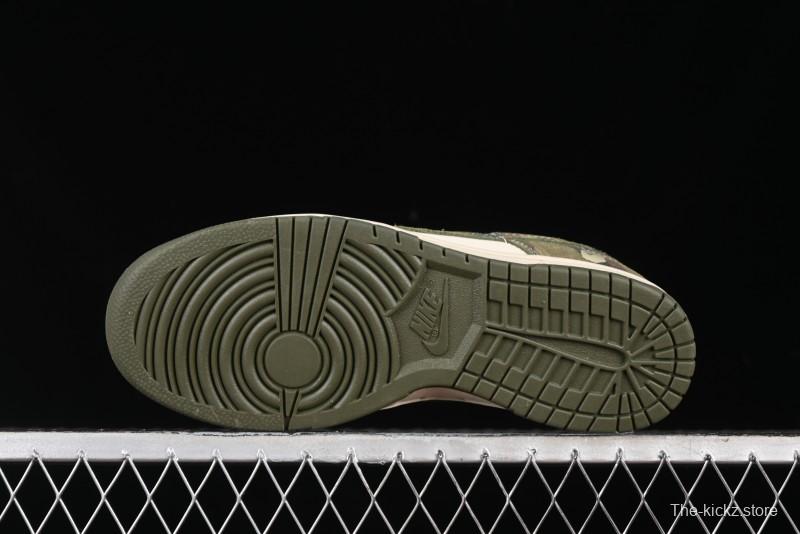 Nike SB Dunk Low Bape Collaboration - Jungle Camouflage Anniversary Custom Low-Top Casual Skate Shoes - CH6336-230