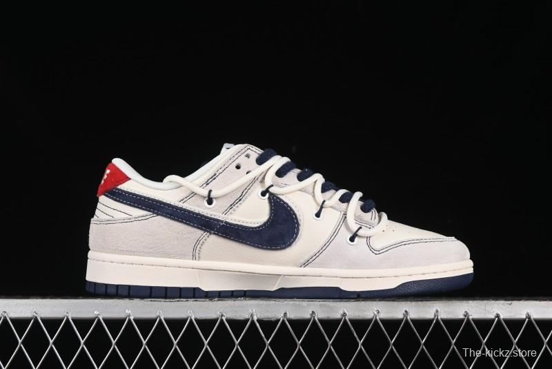 Nike SB Dunk Low BAPE Collaboration - Strap Blue Swoosh Anniversary Customized Low-Top Casual Sneakers SJ2068-298