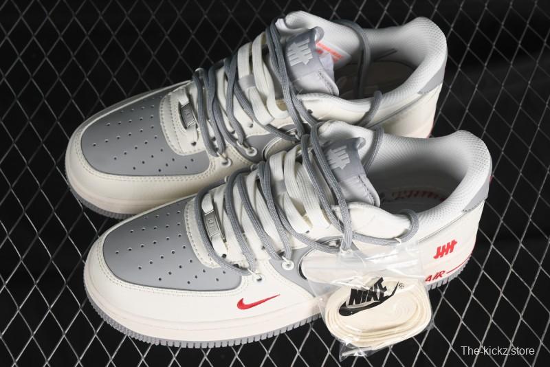 Nike Air Force 1 '07 Low UN Collaboration - Beige Silver Trim Lace-Up Casual Sneakers - SJ1198-500