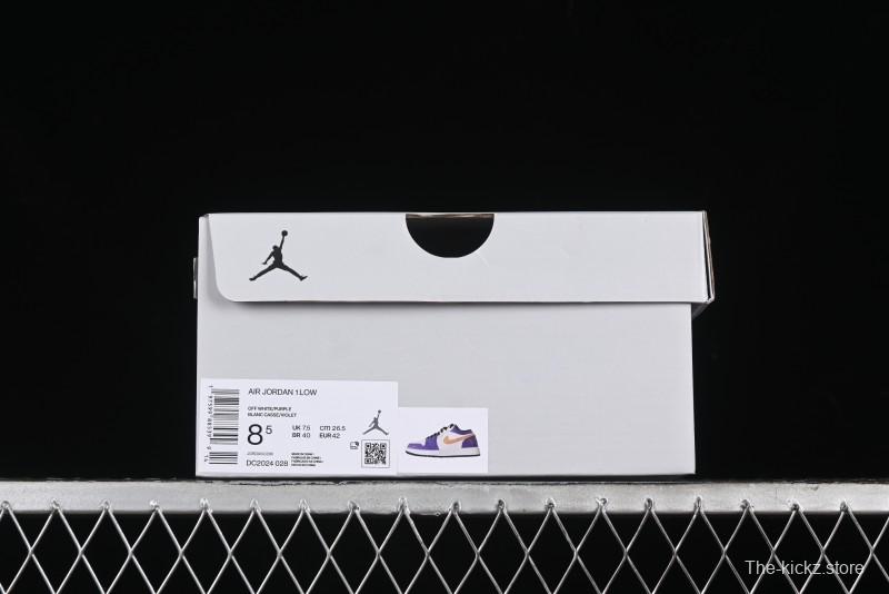 Nike Air Jordan 1 Low AJ1 Retro Basketball Shoes Lakers Purple Gold Kobe Tribute - DC2024-028