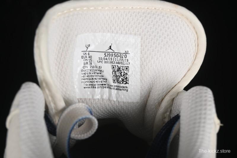 Nike Air Jordan 1 Low Supreme Collaboration - Deep Blue Two-Tone Sole Retro Basketball Shoes - SJ9950-020