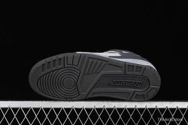 Nike Jordan Spizike Low AJ Hybrid Elements Black Grey Crack Leather Casual Sneakers - FQ1759-002