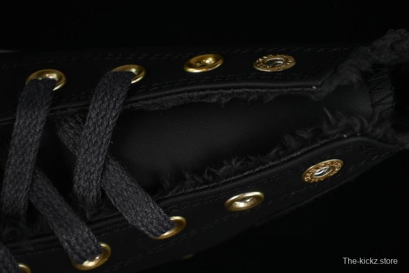 Converse Chuck 1970s Winter Waterproof Leather High-Top Sneakers with Gold Eyelets and Fleece Lining - A12444C