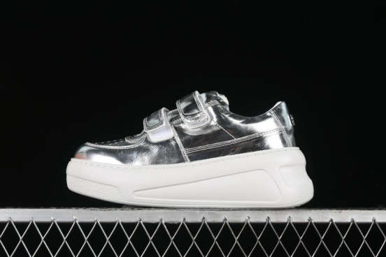 Acne Studios Retro Velcro Women's Casual Shoes Silver - G.E5