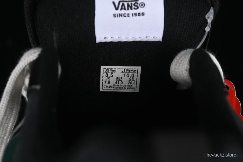 Vans Knu Skool Carbon Grey Black Green Low Top Retro Casual Vulcanized Sneakers - VN000D6CCI2