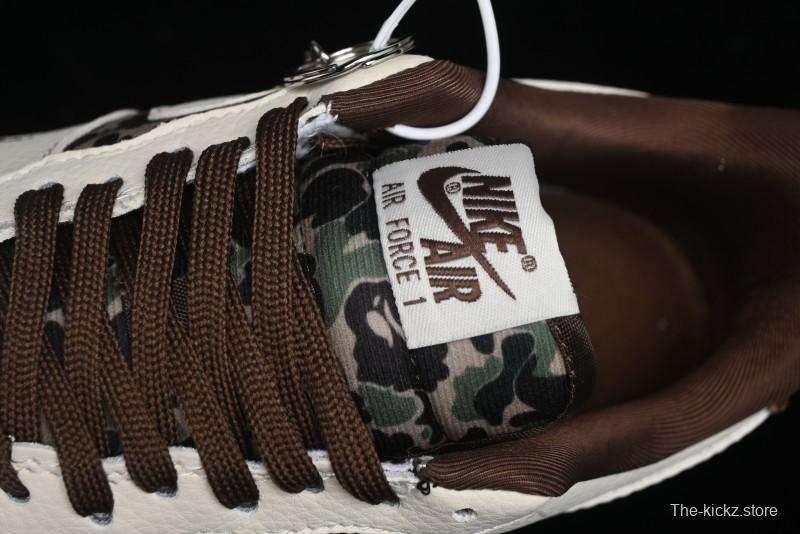 Nike Air Force 1 Low Bape Collaboration - Beige Camo Casual Sneakers - KK1988-019