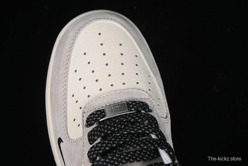 Nike Air Force 1 '07 Low Supreme Stussy Collaboration - Black Grey Red Label Low-Top Casual Sneakers - XZ6188-115