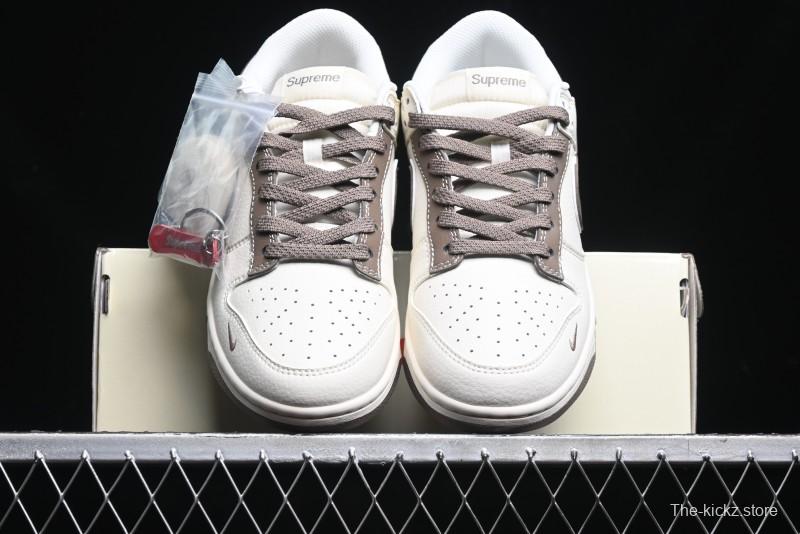 Nike SB Dunk Low Stone Island Supreme Collaboration - Beige Brown Sole Anniversary High-End Custom Low-Top Casual Sneakers - BB9866-008