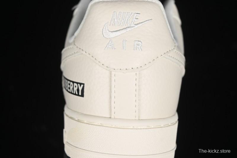 Nike Air Force 1 '07 Low Burberry Collaboration - White Black Check Low-Top Casual Sneakers - DF0180-005