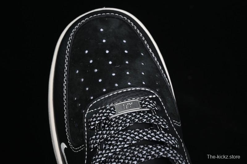 Nike Air Force 1 '07 Low Stussy Collaboration - All Black Low-Top Casual Sneakers - XZ6188-311