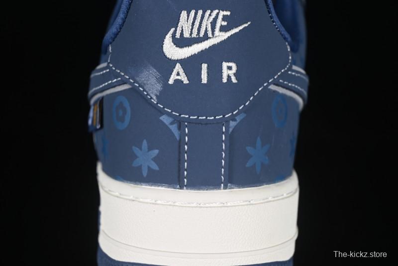 Nike Air Force 1 '07 Low Teddy Bear Collaboration Suede Blue Low-Top Casual Sneakers - KK1988-054