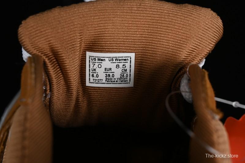 Vans Caldrone Classic American Retro Skate Shoes in Brown Orange - VN000CXZ1OU