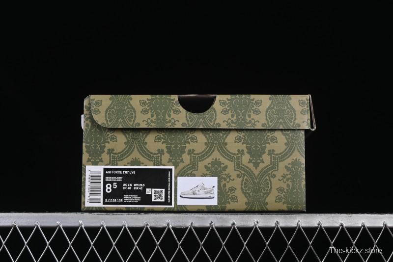 Nike Air Force 1 '07 Low Gucci Collaboration Smoke Gray Drawstring Casual Sneakers - SJ1198-105