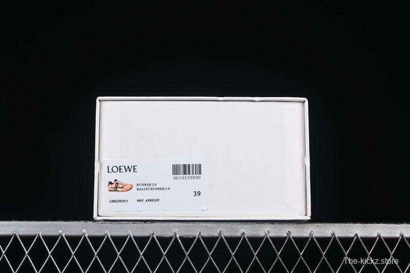 Loewe Ballet Runner 2.0 Sneakers Retro Style Lightweight Training Shoes - Apricor