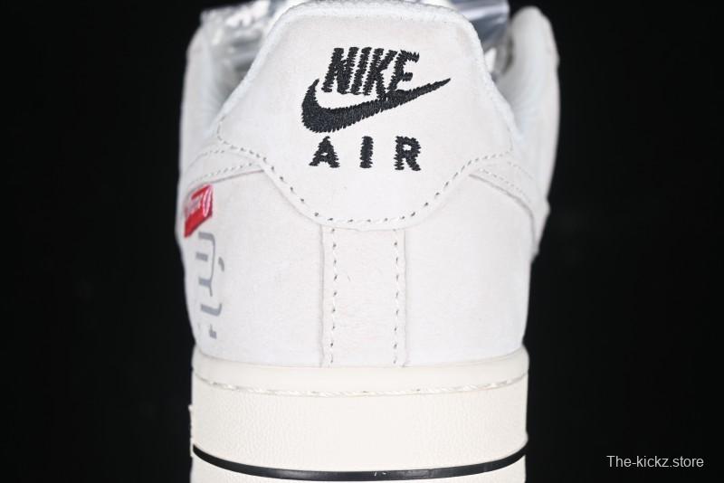 Nike Air Force 1 '07 Low Supreme Champion Collaboration Off-White Mini Swoosh Casual Sneakers - SJ6698-020