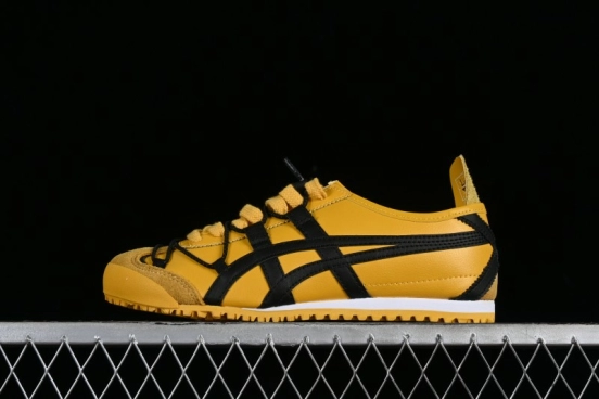 Onitsuka Tiger Mexico 66 Low-Top Leather Sneakers with Lace-Up Design - DL408-0490