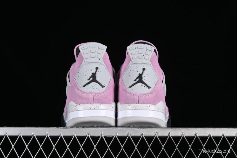 Nike Air Jordan 4 Retro "Orchid" Sneakers with Suede Upper and Cement Grey Accents - AQ9129-501