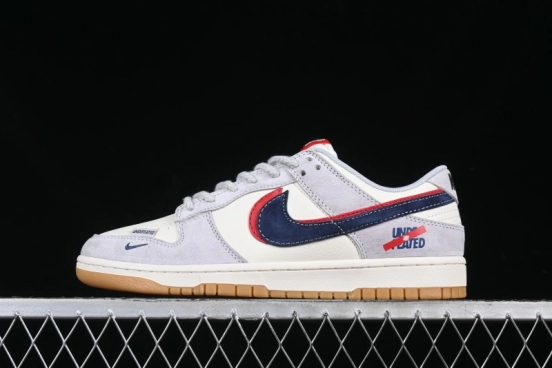 Nike SB Dunk Low UN Collaboration Anniversary Edition Custom Lifestyle Sneakers with Black Swoosh and Gum Sole - DM6868-032