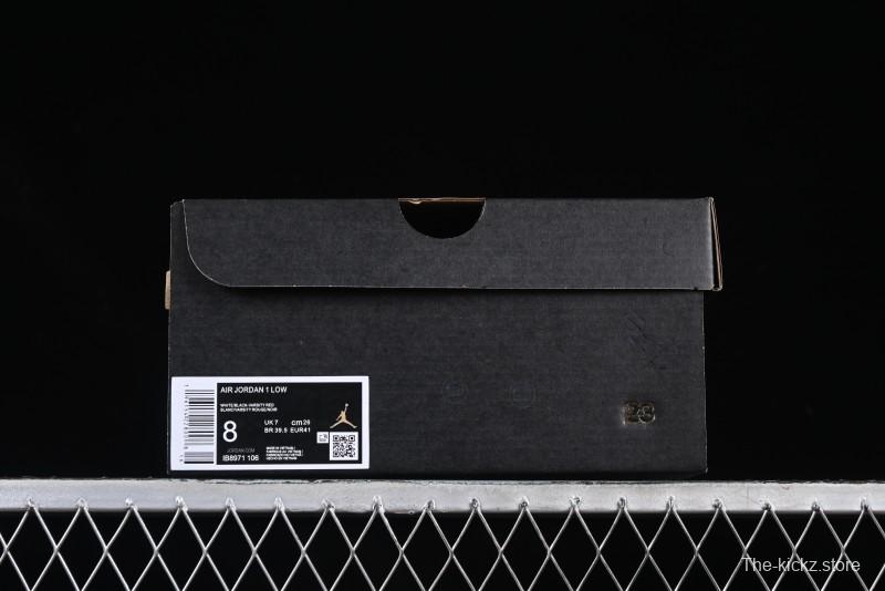 Nike Air Jordan 1 Low "White Black Gym Red" Retro Casual Sneakers - IB8971-106