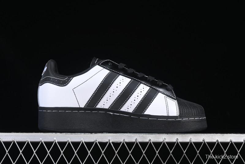 Adidas Originals Superstar XLG Casual Sneakers with Shell Toe and Thick Sole - IE8409