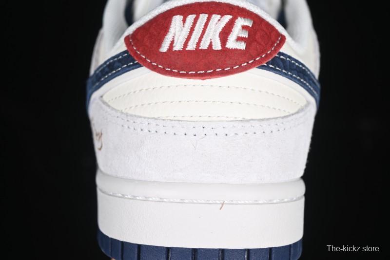 Nike SB Dunk Low Year of the Snake Limited Edition Blue Snake Swoosh Anniversary Custom Low-Top Casual Sneakers - XX3168-112