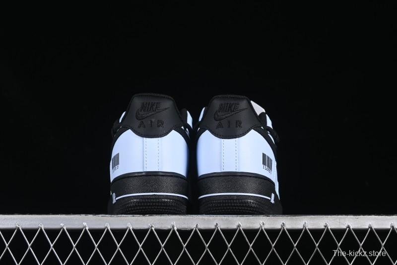 Custom "I Love U" Black & White Sneakers - Sleek Barcode Design