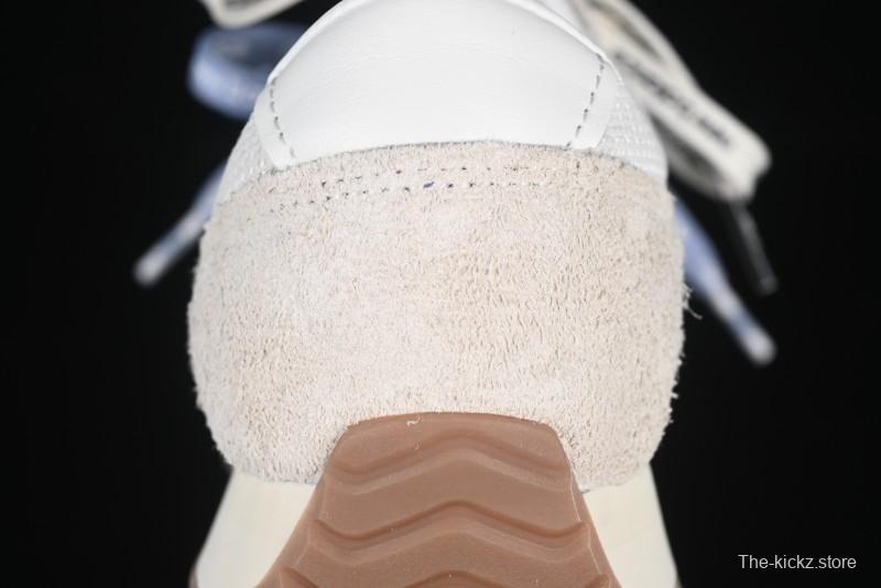 New Balance 237 Heritage Sneakers - Suede and Mesh in Muted Gray with Blue Accents