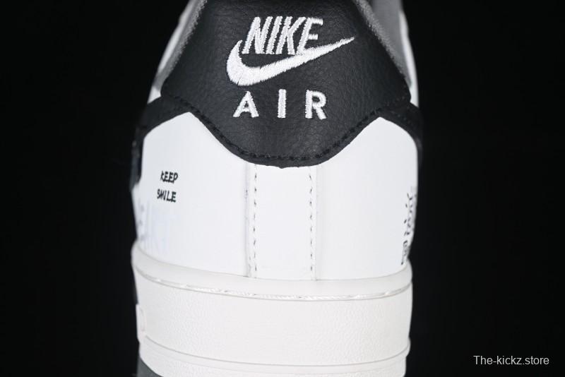 Nike Air Force 1 MVP "Rock Plan" Custom Edition - Black & White