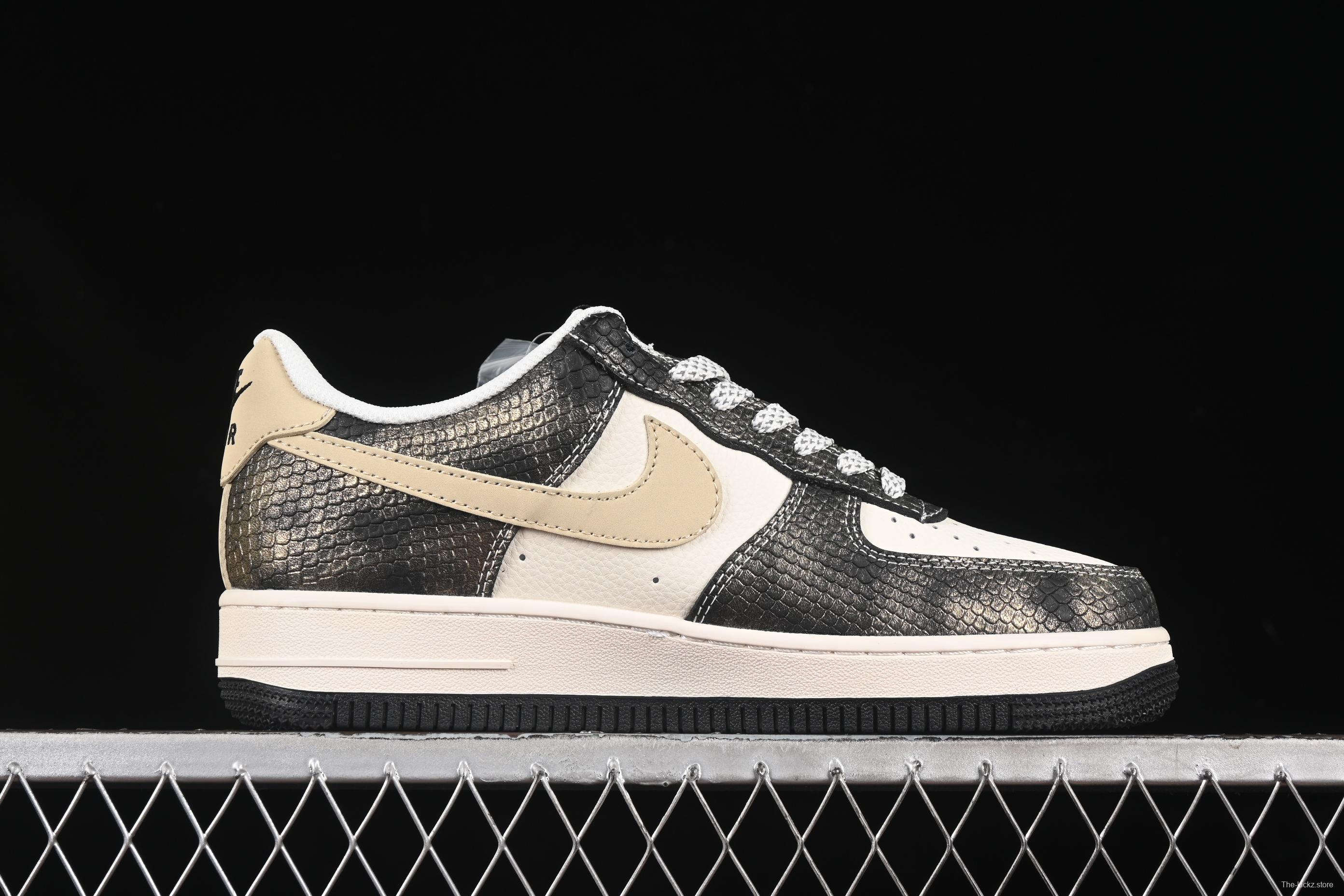 Nike Air Force 1 '07 Low Stussy Collaboration Gradient Snake Print Casual Sneakers - XS1958-556