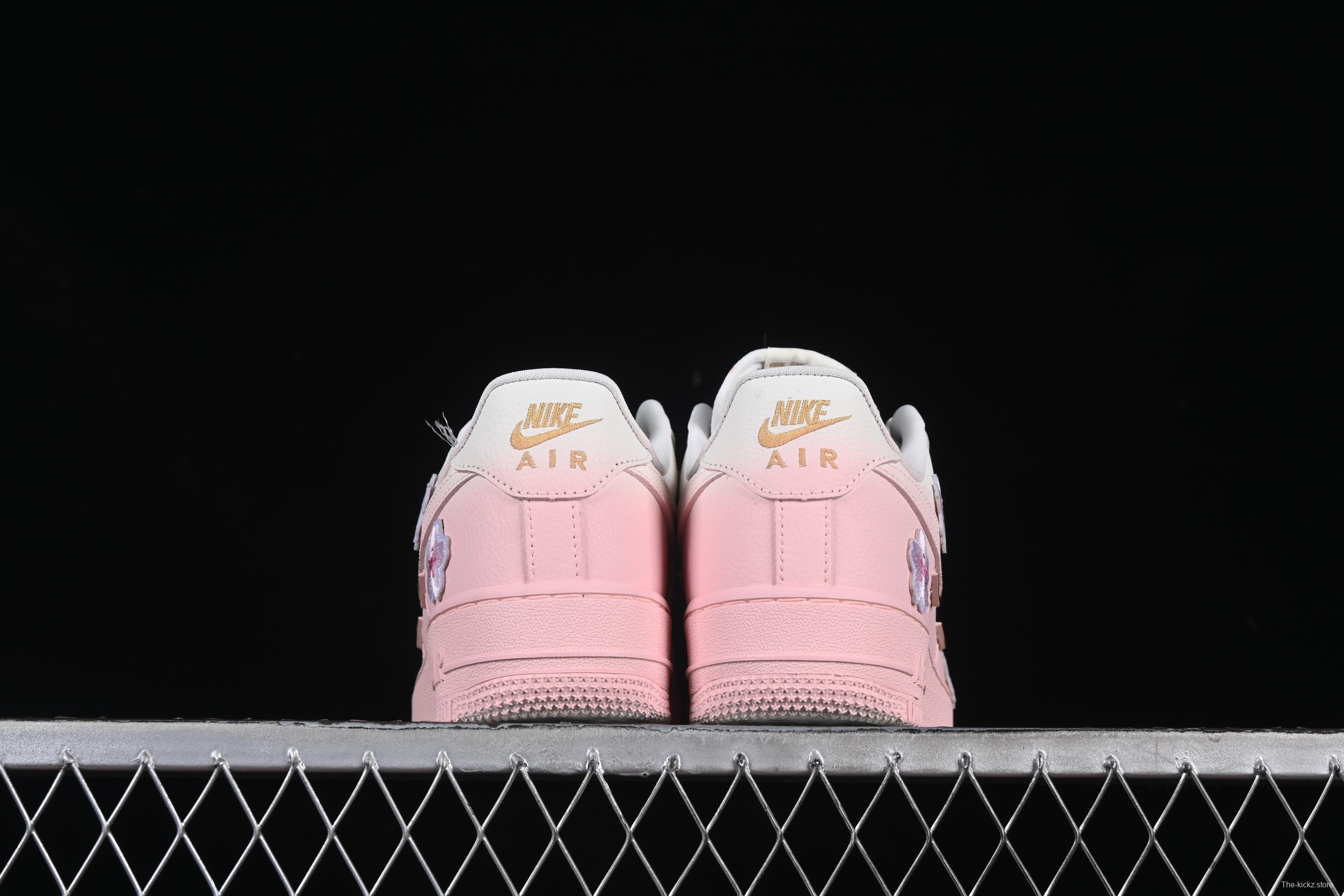 Nike Air Force 1'07 Low Casual Sneakers with Cherry Blossom Inspired Design - FC3654-121