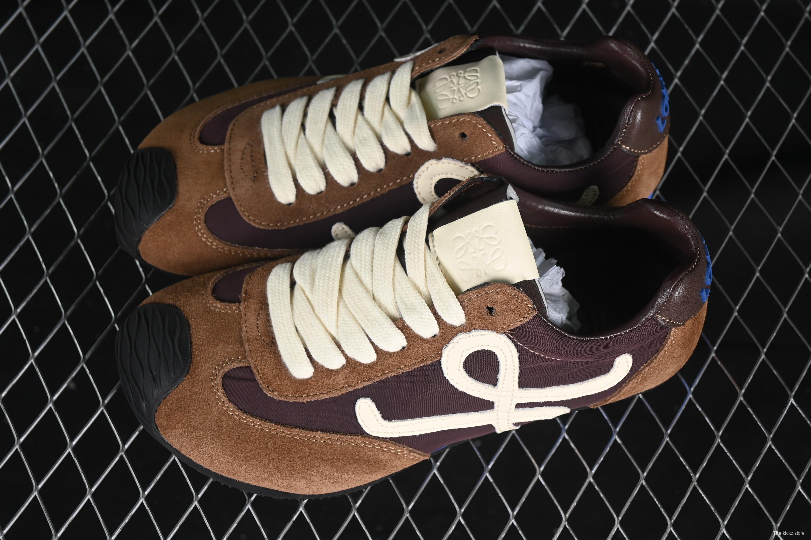 Loewe Ballet Runner 2.0 Sneakers Retro Style Casual Training Shoes - BROWN